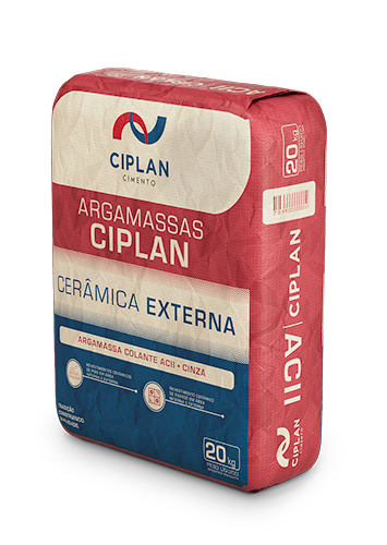 Embalagem de 20kg da Argamassa ACII Ciplan, para cerâmica externa.